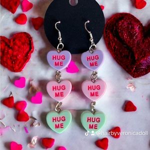Conversation heart earrings